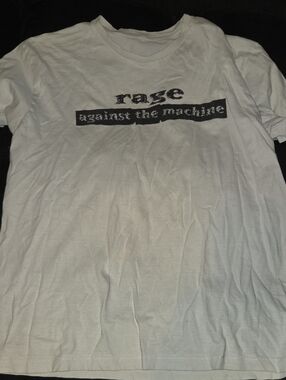 Rage Against The Machine White Graphic Tee